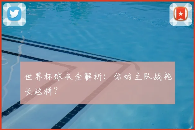 世界杯球衣全解析：你的主队战袍长这样？